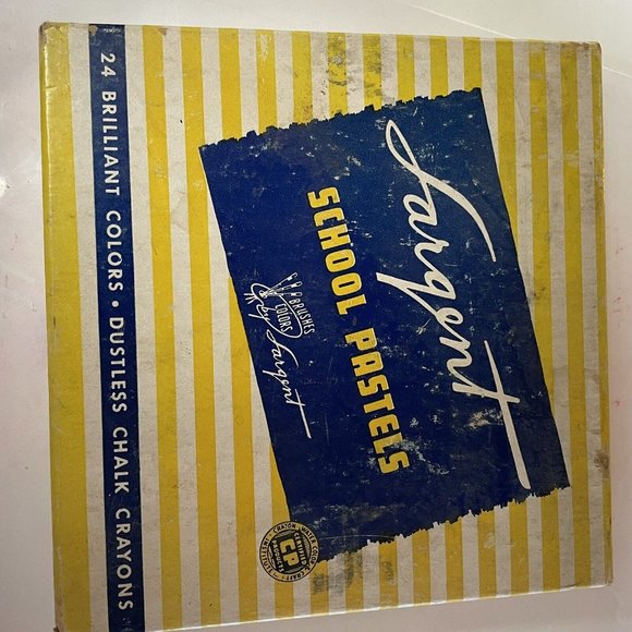 Sargent School Chalk Crayons Colors Pastels 24 Brilliant Dustless 6" x 6" - Picture 9 of 9